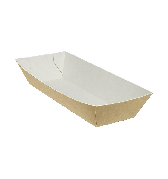Tacki Łódki Papierowe Kraft Hot-Dogi 17x5,5x3,8cm (25 Sztuk) Tacki Łódki Papierowe Kraft Hot-Dogi 17x5,5x3,8cm (25 Sztuk)