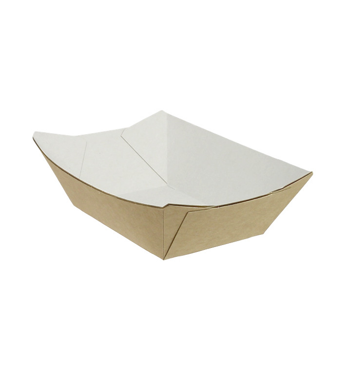 Tacki Łódki Papierowe 350ml Kraft 10,6x7,3x4,5cm (25 Sztuk) Tacki Łódki Papierowe 350ml Kraft 10,6x7,3x4,5cm (25 Sztuk)