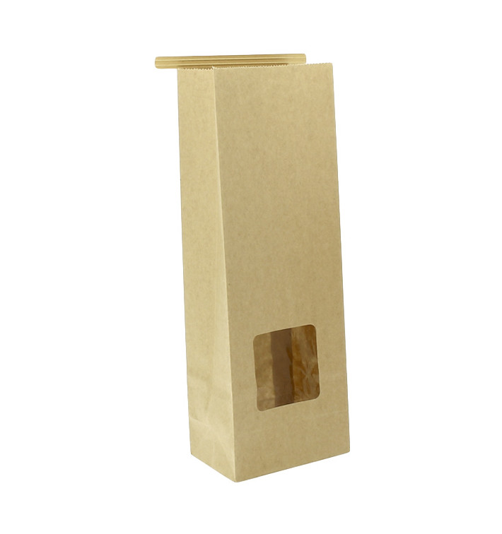Paper Bag without Handle Kraft and Window 9+6x26cm (50 Uds) Paper Bag without Handle Kraft and Window 9+6x26cm (50 Uds)