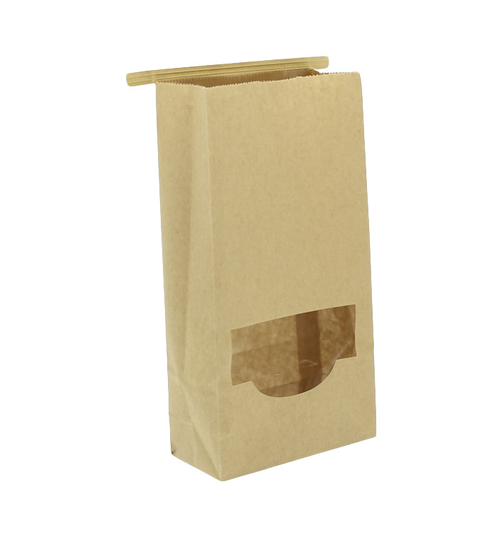 Paper Bag without Handle Kraft and Window 12+6x23,5cm (50 Uds)