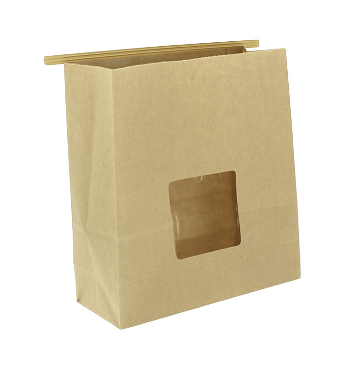 Paper Bag without Handle Kraft and Window 20+8x23cm (50 Uds) Paper Bag without Handle Kraft and Window 20+8x23cm (50 Uds)