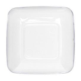 Plastic Tasting Plate PS Clear 6x6x1 cm (50 Units) 