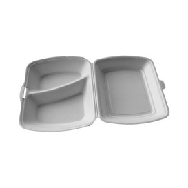 Pojemniki Styropianowe MenuBox 2 K. Białe 240x210x70mm (250 Sztuk)