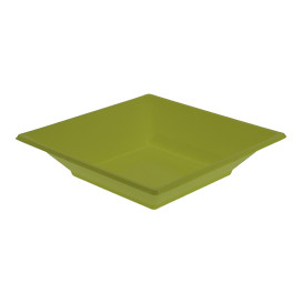 Talerz Plastikowe Głębokie Kwadratowi Pistacja 170mm (300 Sztuk)