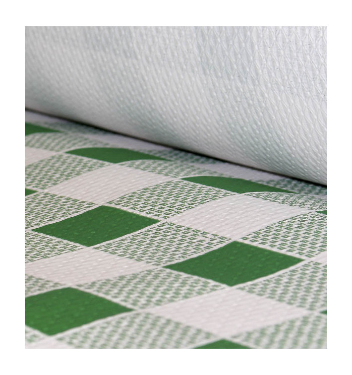 Obrus Papierowy w Rolce i Kratkę Zielone 1x100m. 40g (1 Sztuk) Obrus Papierowy w Rolce i Kratkę Zielone 1x100m. 40g (1 Sztuk)