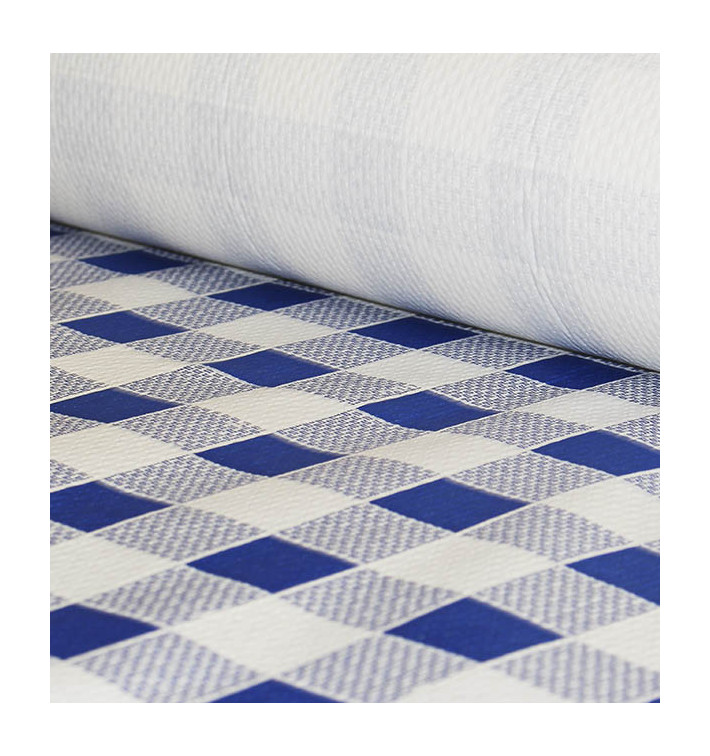 Obrus Papierowy w Rolce i Kratkę Niebieski 1x100m. 40g (6 Sztuk) Obrus Papierowy w Rolce i Kratkę Niebieski 1x100m. 40g (6 Sztuk)