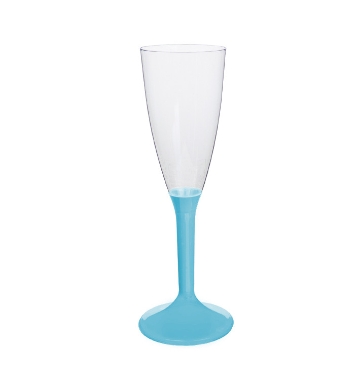 Kieliszki Plastikowe do Wina Musującego na Podstawie Turkusowe 120ml 2P (200 Sztuk) Kieliszki Plastikowe do Wina Musującego na Podstawie Turkusowe 120ml 2P (200 Sztuk)