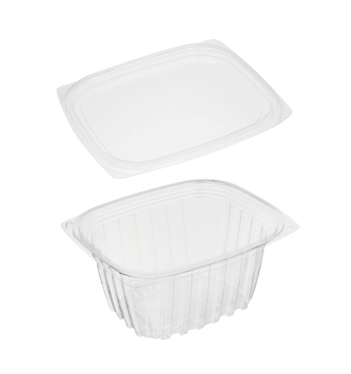 Pojemniki Kompostowanie PLA z Pokrywką 470ml (100 Sztuk) Pojemniki Kompostowanie PLA z Pokrywką 470ml (100 Sztuk)