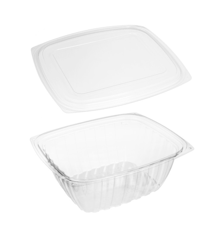 Pojemniki Kompostowanie PLA z Pokrywką 940ml (200 Sztuk) Pojemniki Kompostowanie PLA z Pokrywką 940ml (200 Sztuk)