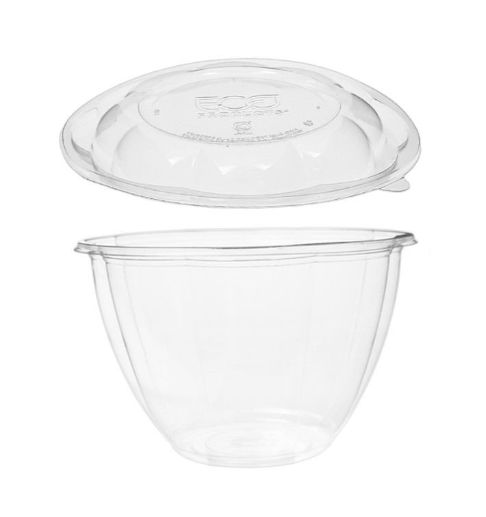 Miska Sałatkowa z Pokrywką PLA 1420ml (50 Sztuk) Miska Sałatkowa z Pokrywką PLA 1420ml (50 Sztuk)