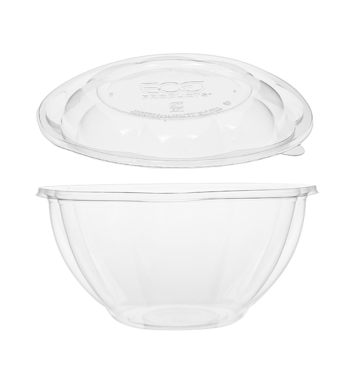 Miska Sałatkowa z Pokrywką PLA 940ml (50 Sztuk) Miska Sałatkowa z Pokrywką PLA 940ml (50 Sztuk)