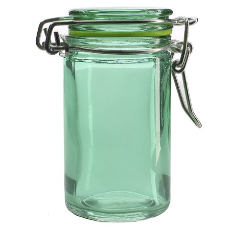Glass Jar Snackholder Airtight Green 70ml Ø4,5x8cm (5 Units) 