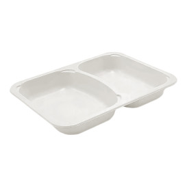 Pojemniki Trzciny Cukrowej PLA 2C 820ml 22,7x17,8x3,2cm  (75 Sztuk)