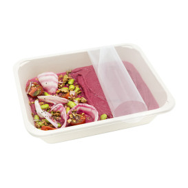 Pojemniki Trzciny Cukrowej PLA 580ml 18,7x13,6x3,6cm (300 Sztuk)