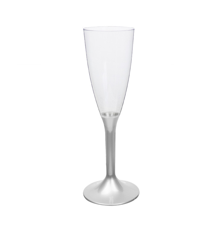 Kieliszki Plastikowe do Wina Musującego na Podstawie Szare 120ml 2P (200 Sztuk) Kieliszki Plastikowe do Wina Musującego na Podstawie Szare 120ml 2P (200 Sztuk)