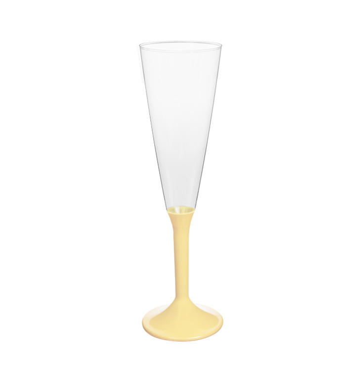 Kieliszki Plastikowe do Wina Musującego na Podstawie Kremowy 160ml 2P (20 Sztuk) Kieliszki Plastikowe do Wina Musującego na Podstawie Kremowy 160ml 2P (20 Sztuk)