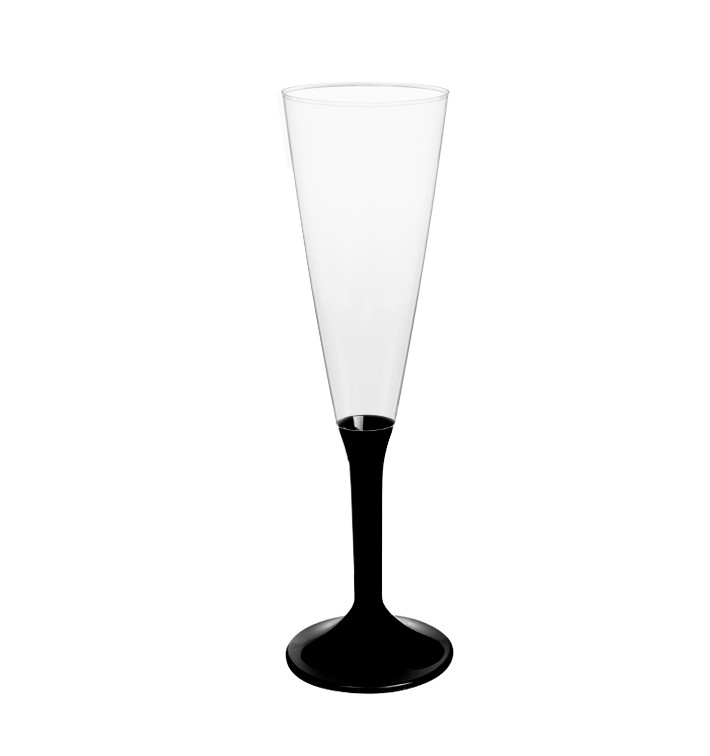 Kieliszki Plastikowe do Wina Musującego na Podstawie Czarni 160ml 2P (200 Sztuk) Kieliszki Plastikowe do Wina Musującego na Podstawie Czarni 160ml 2P (200 Sztuk)