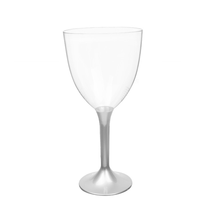 Kieliszki Plastikowe Wino na Podstawie Szare 300ml 2P (20 Sztuk) Kieliszki Plastikowe Wino na Podstawie Szare 300ml 2P (20 Sztuk)