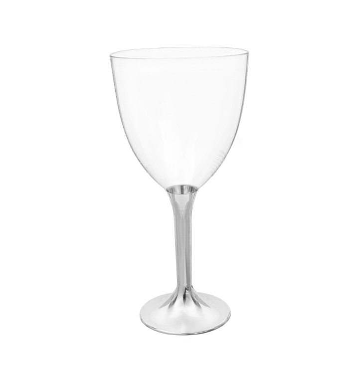 Kieliszki Plastikowe Wino Podstawie Nikiel Chromu 300ml 2P (200 Sztuk) Kieliszki Plastikowe Wino Podstawie Nikiel Chromu 300ml 2P (200 Sztuk)