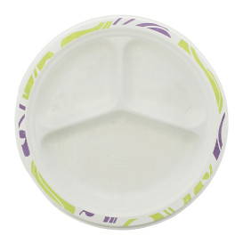 Talerz Chinet 3 Przegródkami 260mm Flavour (135 Sztuk)