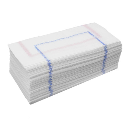 Serwetki Papierowe 14x14 Zigzag Niebieską-Czerwoną (25.000 Sztuk)