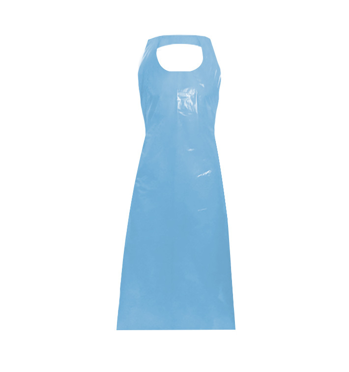Disposable Plastic Apron PE G80 Blue 76x120cm (500 Units) Disposable Plastic Apron PE G80 Blue 76x120cm (500 Units)
