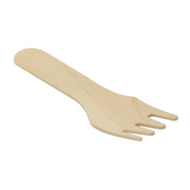 Mini Widelczyki Drewno 7,5cm (100 Sztuk)