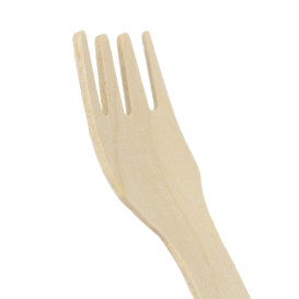 Mini Widelczyki Drewno 7,5cm (100 Sztuk)