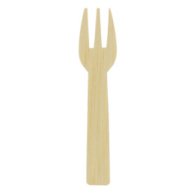 Mini Widelczyki Bambusowe do Degustacji 7,5cm (50 Sztuk)