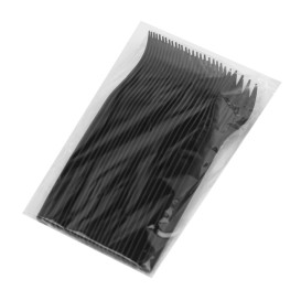 Widelczyki Biodegradowalny CPLA Czarni 17cm (25 Sztuk)