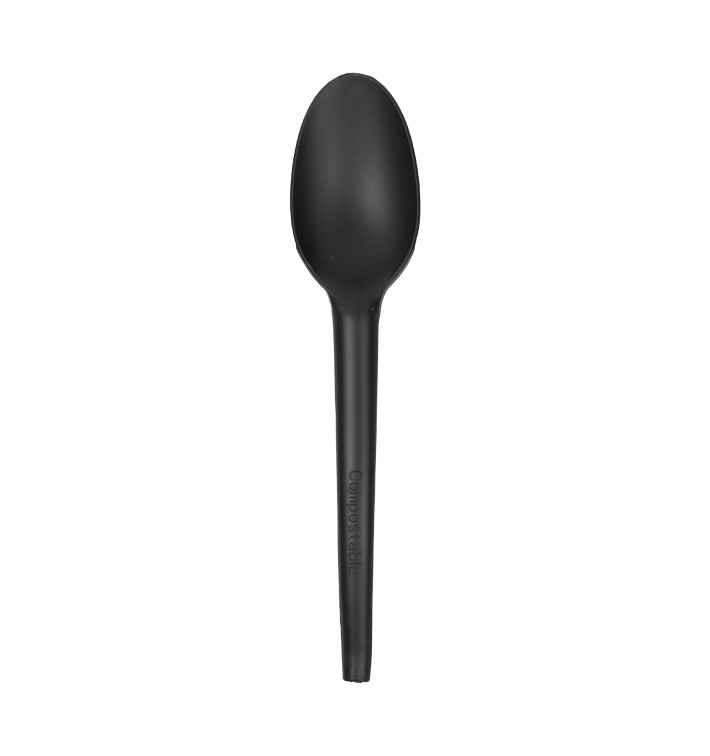 Łyżka Biodegradowalny CPLA Czarni 16,5cm (1.000 Sztuk) Łyżka Biodegradowalny CPLA Czarni 16,5cm (1.000 Sztuk)