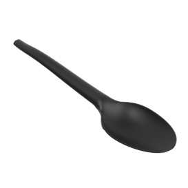 Łyżka Biodegradowalny CPLA Czarni 16,5cm (1.000 Sztuk)