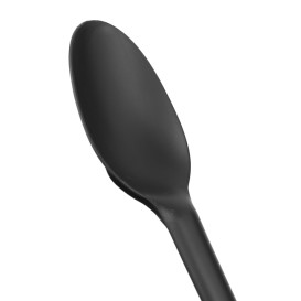 Łyżka Biodegradowalny CPLA Czarni 16,5cm (1.000 Sztuk)