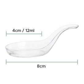 Łyżeczki do Degustacji Plastikowe Przezroczyste 8 cm (24 Sztuk)