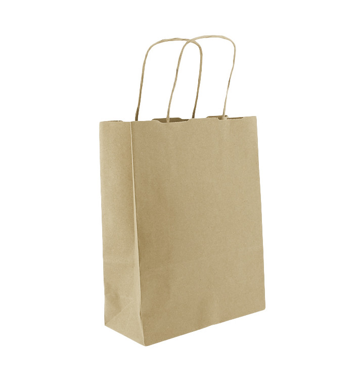 Torby Papierowe Kraft z Uchwytami 100g/m² 18+8x24cm (25 Sztuk) Torby Papierowe Kraft z Uchwytami 100g/m² 18+8x24cm (25 Sztuk)