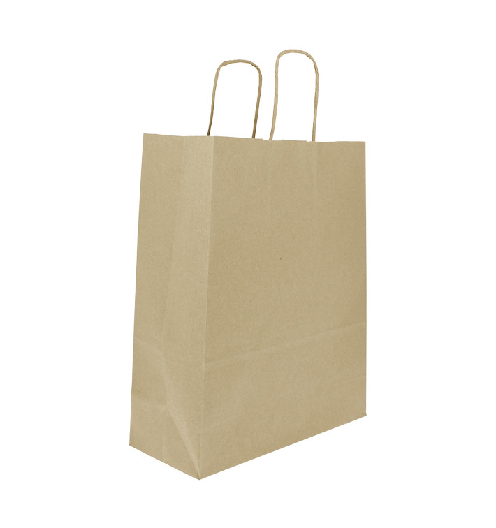 Torby Papierowe Kraft z Uchwytami 100g/m² 25+11x31cm (250 Sztuk) Torby Papierowe Kraft z Uchwytami 100g/m² 25+11x31cm (250 Sztuk)