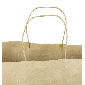 Torby Papierowe Kraft Hawanna z Uchwytami 100g/m² 46+16x49cm (200 Sztuk)