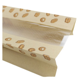 Miski Papierowe Kraft z Okienkiem "Chleby" 10+5x55cm (1.000 Sztuk)