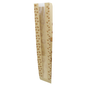 Miski Papierowe Kraft z Okienkiem "Chleby" 10+5x55cm (125 Sztuk)