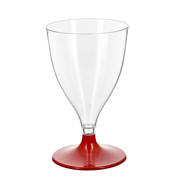 PS kubek wielokrotnego użytku do wody/wina Czerwony Stopa 200ml 2P (6 sztuk) PS kubek wielokrotnego użytku do wody/wina Czerwony Stopa 200ml 2P (6 sztuk)