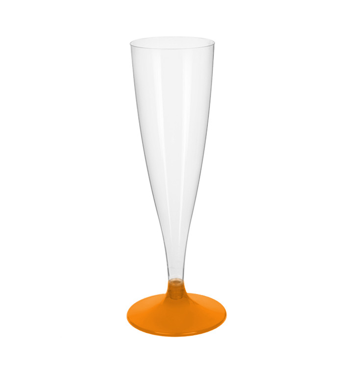Kieliszki Plastikowe do Wina Musującego na Podstawie Orange Przezroczyste 140ml 2P (20 Sztuk) Kieliszki Plastikowe do Wina Musującego na Podstawie Orange Przezroczyste 140ml 2P (20 Sztuk)