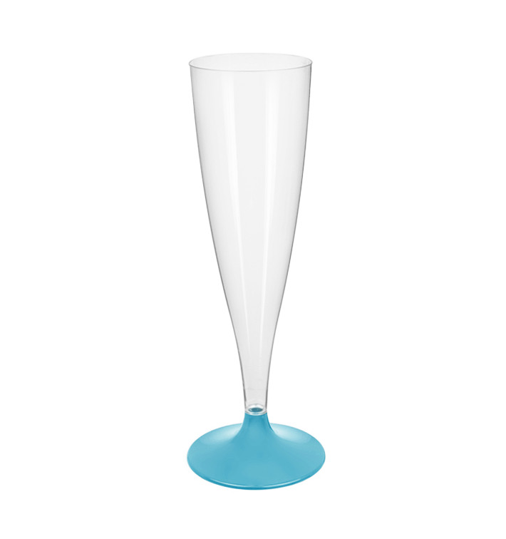 Kieliszki Plastikowe do Wina Musującego na Podstawie Turkusowe 140ml 2P (20 Sztuk) Kieliszki Plastikowe do Wina Musującego na Podstawie Turkusowe 140ml 2P (20 Sztuk)