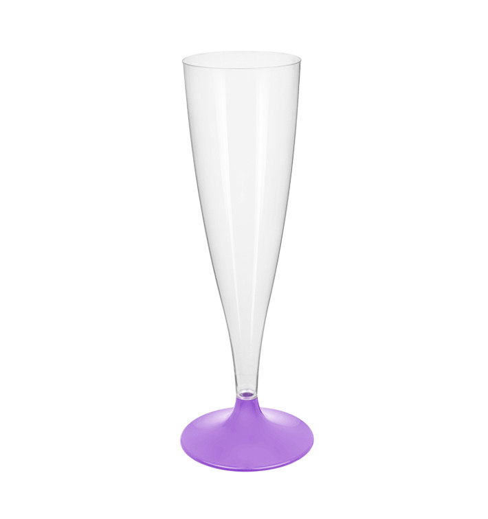 Kieliszki Plastikowe do Wina Musującego na Podstawie Liliowa 140ml 2P (20 Sztuk) Kieliszki Plastikowe do Wina Musującego na Podstawie Liliowa 140ml 2P (20 Sztuk)