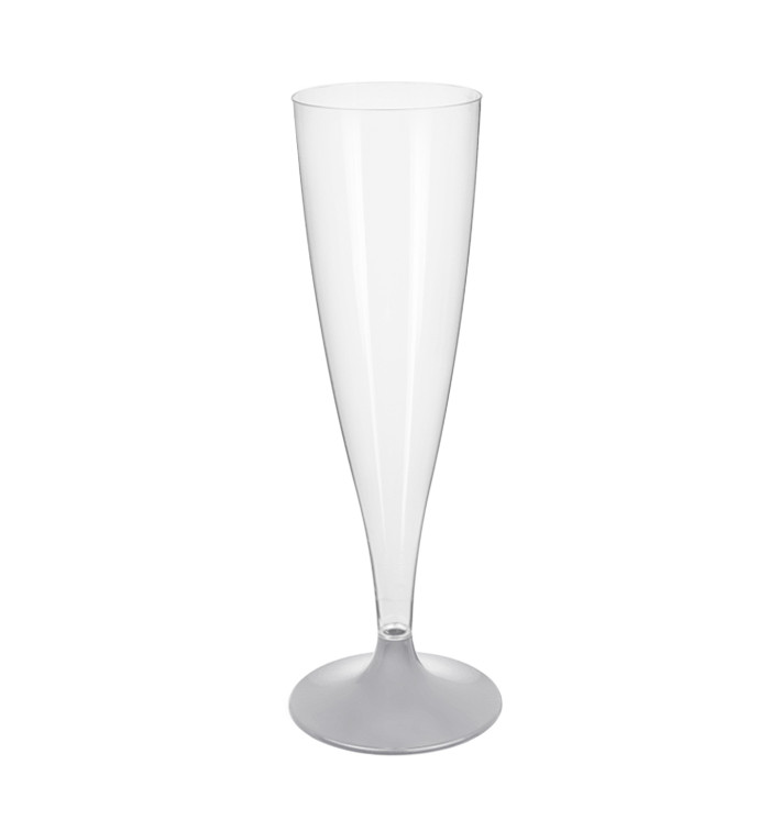 Kieliszki Plastikowe do Wina Musującego na Podstawie Szare 140ml 2P (20 Sztuk) Kieliszki Plastikowe do Wina Musującego na Podstawie Szare 140ml 2P (20 Sztuk)