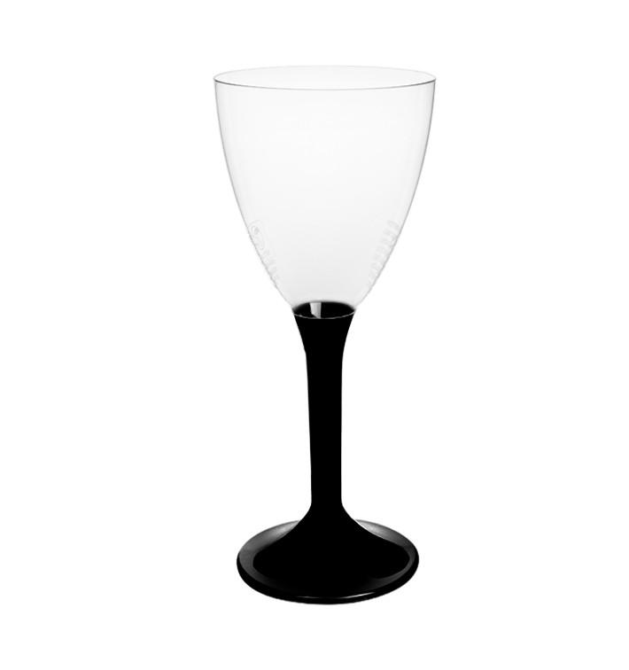 Kieliszki Plastikowe Wino na Podstawie Czarni 180ml 2P (20 Sztuk) Kieliszki Plastikowe Wino na Podstawie Czarni 180ml 2P (20 Sztuk)