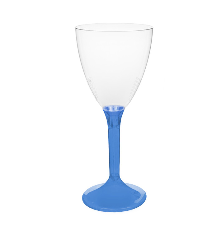 Kieliszki Plastikowe Wino na Podstawie Niebieski Przezroczyste 180ml 2P (200 Sztuk) Kieliszki Plastikowe Wino na Podstawie Niebieski Przezroczyste 180ml 2P (200 Sztuk)