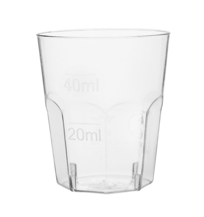 Kubki Plastikowe Kieliszki do Shotów Przezroczyste PS Ø45mm 50ml (50 Sztuk) Kubki Plastikowe Kieliszki do Shotów Przezroczyste PS Ø45mm 50ml (50 Sztuk)