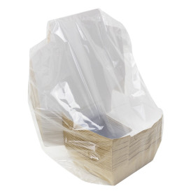 Pudełka na Wynos Kartonowe Kraft z Okienkiem 120x120x40mm (25 Sztuk) 