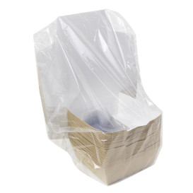 Pudełka na Wynos Kartonowe Kraft z Okienkiem 140x140x50mm (25 Sztuk)
