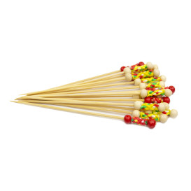Szpikulce do Mięsa Bambusowe Dekoracje Żółty 120 mm (1.200 Sztuk)